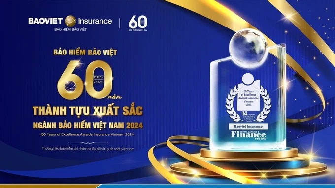 Giải thưởng " 60 năm Thành tựu xuất sắc - Ngành bảo hiểm Việt Nam" là sự công nhận xứng đáng cho hành trình 60 năm Bảo hiểm Bảo Việt giữ vững cam kết bảo vệ sự bình yên và sức khỏe của hàng triệu khách hàng.